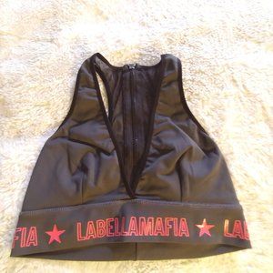 Labella Mafia womans grey  workout top